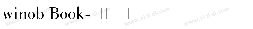 winob Book字体转换 winob Book字体转换
